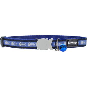 RD Fish Bone Blue Cat Collar