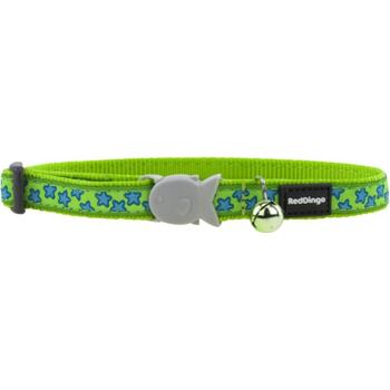 RD Turq. Stars Lime Green Cat Collar