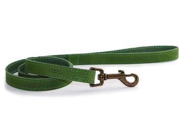 Ancol Timberwolf Green Leather Lead