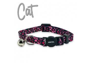 Ancol Leopard Print Pink Cat Collar