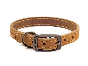 Ancol Timberwolf Leather Mustard Collar