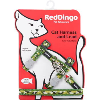 RD Camo Green Cat Harness & Lead
