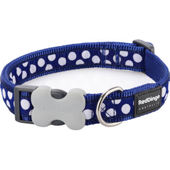RD Blue White Spot Collar