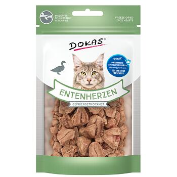 Dokas Freeze dried duck hearts for cats 15 g