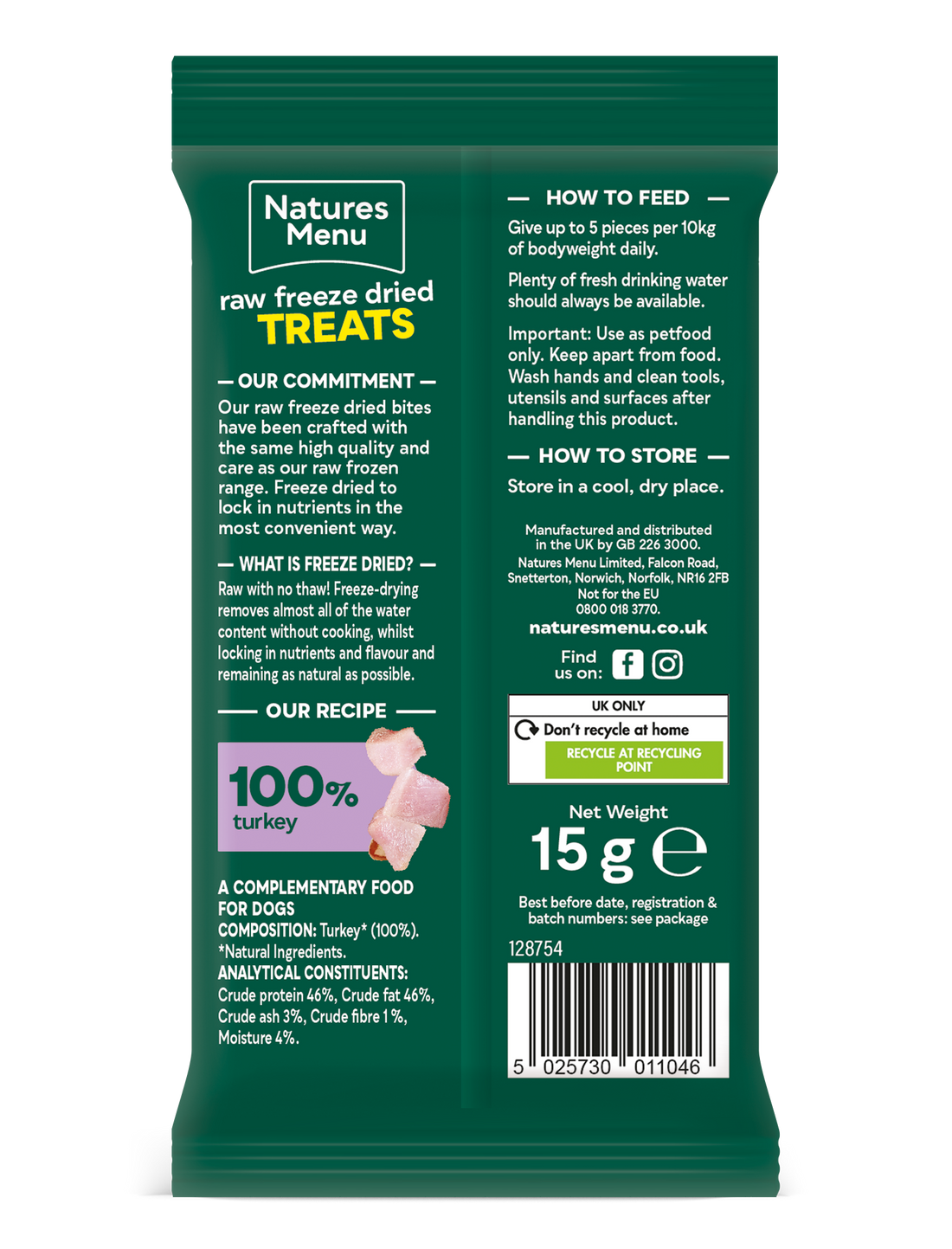 Natures Menu Raw Freeze Dried Turkey Treats