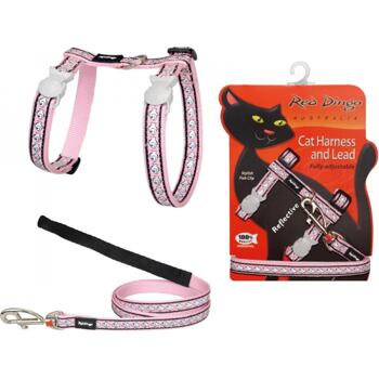 RD Pink Fish Ref Cat Harness & Lead