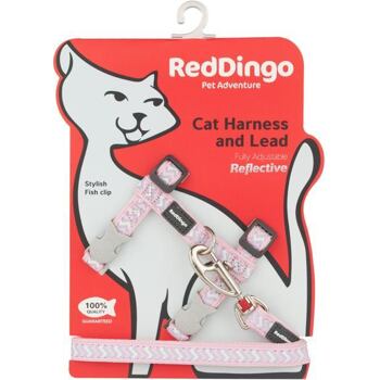 RD Cat Harness Refl. Ziggy Pink