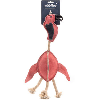 Wooffee Leather Flamingo with Rope